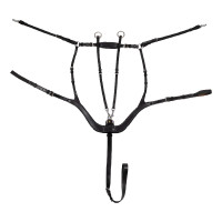 Collier de chasse Equestro anatomique en cuir Noir
