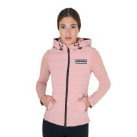 Piumino con cappuccio da donna Equestro in tessuto tecnico misto Cammeo rosa