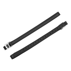 Staffili Supreme Softy Buff con fodera in nylon e fibbia curva in acciaio inossidabile Nero