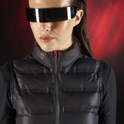 Gilet da donna Equestro Ridertechnology con cuciture termosaldate Nero