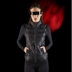 Gilet da donna Equestro Ridertechnology con cuciture termosaldate Nero