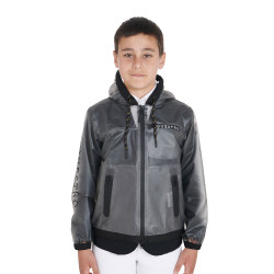 Impermeabile antivento per bambini con cappuccio con zip Equestro