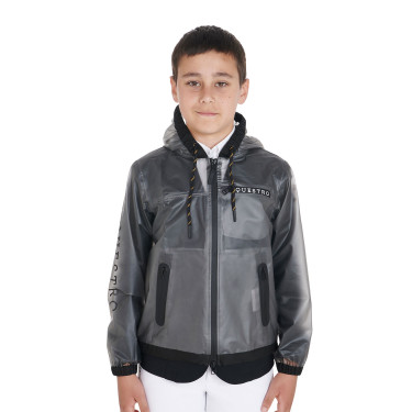 Impermeabile antivento per bambini con cappuccio con zip Equestro