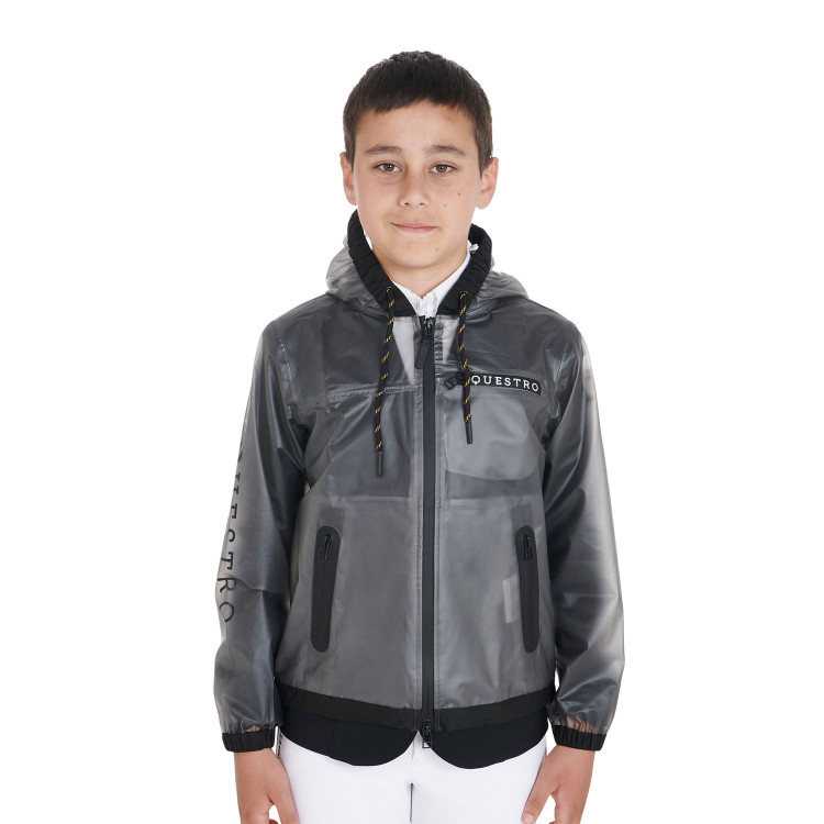 Impermeabile antivento per bambini con cappuccio con zip Equestro