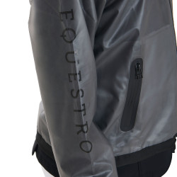 Impermeabile antivento per bambini con cappuccio con zip Equestro Grigio