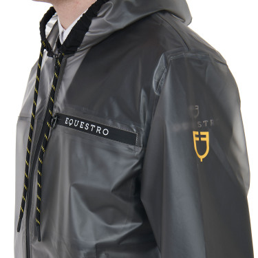 Impermeabile tecnico trasparente da uomo Equestro Grigio