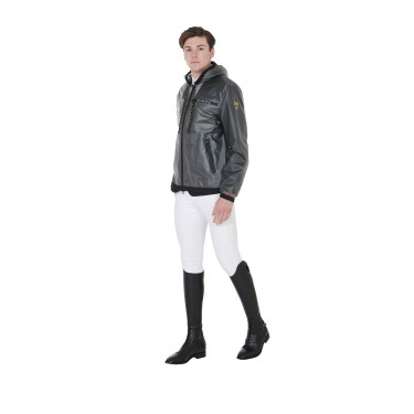 Impermeabile tecnico trasparente da uomo Equestro Grigio