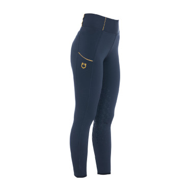 Leggings da donna con fodera in pile Equestro Blazer marine Blu marino