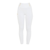 Leggings da donna con fodera in pile Equestro Bianco Leggings da donna con fodera in pile Equestro Bianco