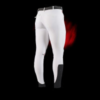 Pantaloni Equestro slim fit da uomo Ridertechnology con cuciture termosaldate Bianco