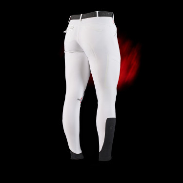 Pantaloni Equestro slim fit da uomo Ridertechnology con cuciture termosaldate Bianco