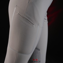 Pantaloni slim fit da donna Equestro Ridertechnology con cuciture termosaldate Uccello beffardo Grigio Pantaloni slim fit da donna Equestro Ridertechnology con cuciture termosaldate Uccello beffardo Grigio