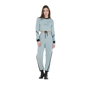 Pantaloni tear-away da donna con cerniera a tutta lunghezza Equestro Nebbia grigia Blu