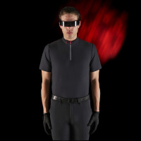 Polo da allenamento da uomo Equestro Ridertechnology a maniche corte con zip Nero Polo da allenamento da uomo Equestro Ridertechnology a maniche corte con zip Nero