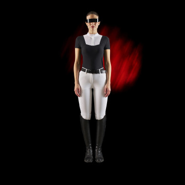 Polo da concorso donna Equestro Ridertechnology a maniche corte con bottoni Polo da concorso donna Equestro Ridertechnology a maniche corte con bottoni