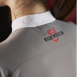 Polo da concorso donna Equestro Ridertechnology a maniche lunghe con zip Uccello beffardo Grigio Polo da concorso donna Equestro Ridertechnology a maniche lunghe con zip Uccello beffardo Grigio