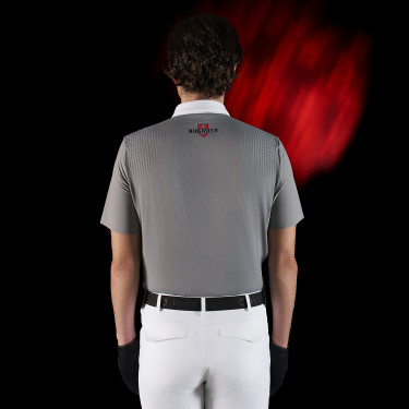 Polo da concorso uomo Equestro Ridertechnology a maniche corte con bottoni Polo da concorso uomo Equestro Ridertechnology a maniche corte con bottoni