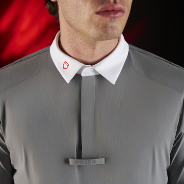 Polo da concorso uomo Equestro Ridertechnology a maniche corte con bottoni Polo da concorso uomo Equestro Ridertechnology a maniche corte con bottoni