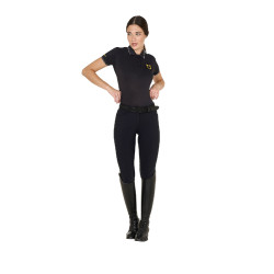 Polo donna collezione Scuderia Equestro Nero