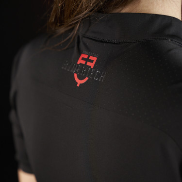 Polo da donna Equestro Ridertechnology a maniche corte con zip Polo da donna Equestro Ridertechnology a maniche corte con zip
