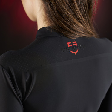 Polo da donna Equestro Ridertechnology a maniche lunghe con zip Polo da donna Equestro Ridertechnology a maniche lunghe con zip