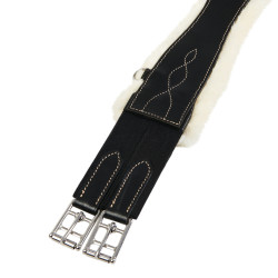 Cinghia da salto con agnello sintetico Equestro Nero