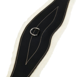 Cinghia da salto con agnello sintetico Equestro Nero