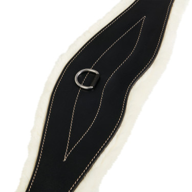 Cinghia da salto con agnello sintetico Equestro Nero