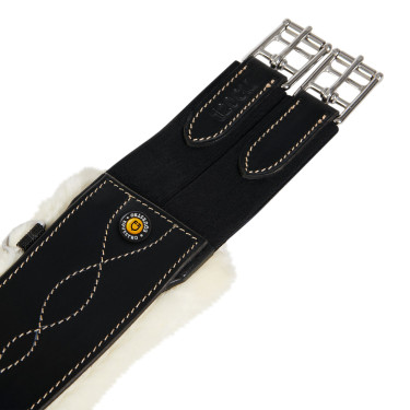 Cinghia da salto con agnello sintetico Equestro Nero