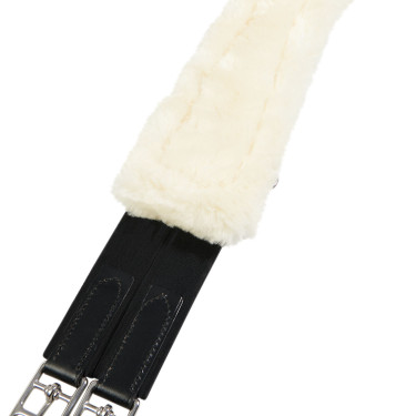 Cinghia da salto con agnello sintetico Equestro Nero