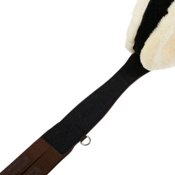 Cinghia da salto con agnello sintetico Equestro Marrone scuro