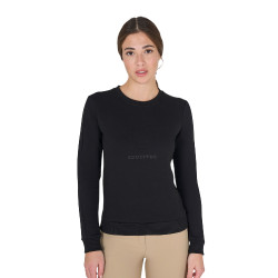 Felpa da donna con scollo rotondo con logo stampato Equestro