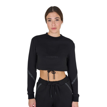 Felpa corta da donna con scollo rotondo Equestro