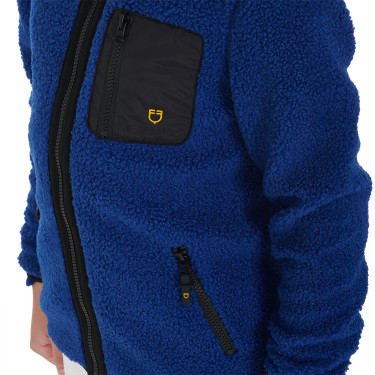 Felpa in pile per bambini con cerniera Equestro Blu reale