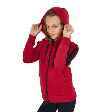Felpa Equestro da bambina con zip integrale e interno in pile Felpa Equestro da bambina con zip integrale e interno in pile