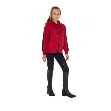 Felpa Equestro da bambina con zip integrale e interno in pile Felpa Equestro da bambina con zip integrale e interno in pile