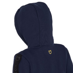 Felpa Equestro da bambina con zip integrale e interno in pile Blazer marine Blu marino