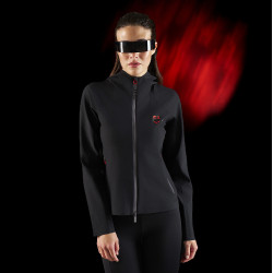 Felpa tecnica con cappuccio da donna Equestro Ridertechnology