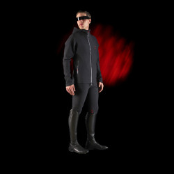 Felpa tecnica con cappuccio da uomo Equestro Ridertechnology Nero Felpa tecnica con cappuccio da uomo Equestro Ridertechnology Nero