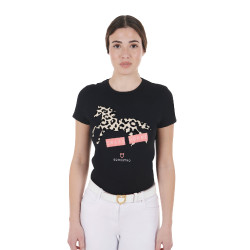 T-shirt in cotone da donna Crazy Horse Equestro