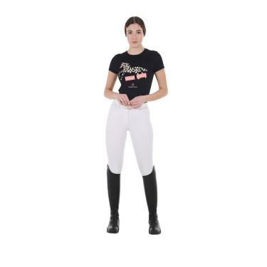 T-shirt in cotone da donna Crazy Horse Equestro T-shirt in cotone da donna Crazy Horse Equestro