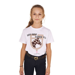 T-shirt Equestro in cotone da bambina Ride More Worry Less