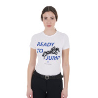 T-shirt Equestro in cotone da donna Ready to Jump Nero T-shirt Equestro in cotone da donna Ready to Jump Nero