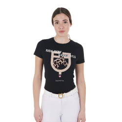 T-shirt Equestro in cotone da donna Ride More Worry Less