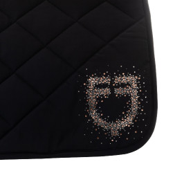 Sottosella da dressage Equestro con logo in strass Nero