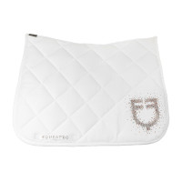 Sottosella da dressage Equestro con logo in strass Bianco