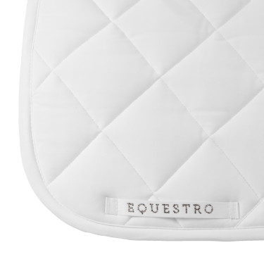 Sottosella da dressage Equestro con logo in strass Bianco