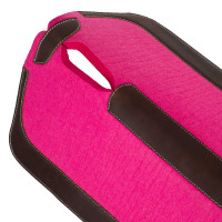 Sottosella western in feltro con inserti in cuoio 32"x32" Pool's Fucsia Rosa Sottosella western in feltro con inserti in cuoio 32"x32" Pool's Fucsia Rosa