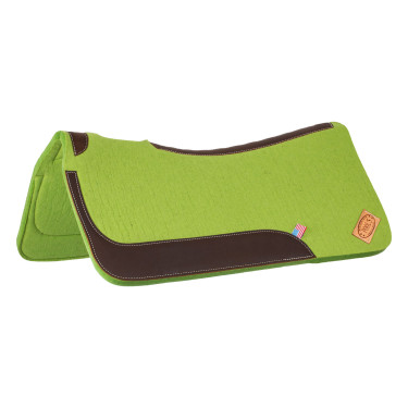 Sottosella western in feltro con inserti in cuoio 32"x32" Pool's Limone Giallo