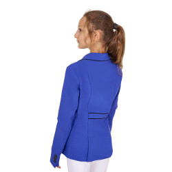 Giacca da concorso Equestro da bambina in tessuto tecnico Blu sodalite Giacca da concorso Equestro da bambina in tessuto tecnico Blu sodalite